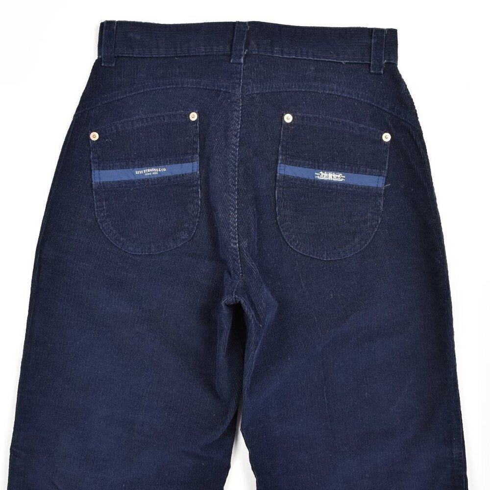 Vintage 70s Levi's Corduroy High Waist Wide Leg Pants Jeans - 27 - Picture 4 of 9